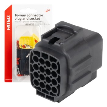 ΦΙΣΑ ΣΥΝΔΕΣΗΣ ΜΕ ΥΠΟΔΟΧΗ 16 PIN Φ2,2mm ΑΔΙΑΒΡΟΧΗ AMIO - 1 τεμ.