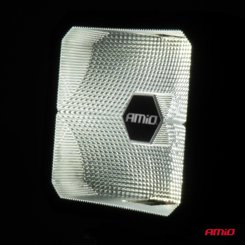 ΠΡΟΒΟΛΕΑΣ ΕΡΓΑΣΙΑΣ ΤΕΤΡΑΓΩΝΟΣ LED 30W 9>50V 3 ΧΡΗΣΕΩΝ ΛΕΥΚΟ ΦΩΣ 110x110x52mm AMIO - 1 Τεμ.