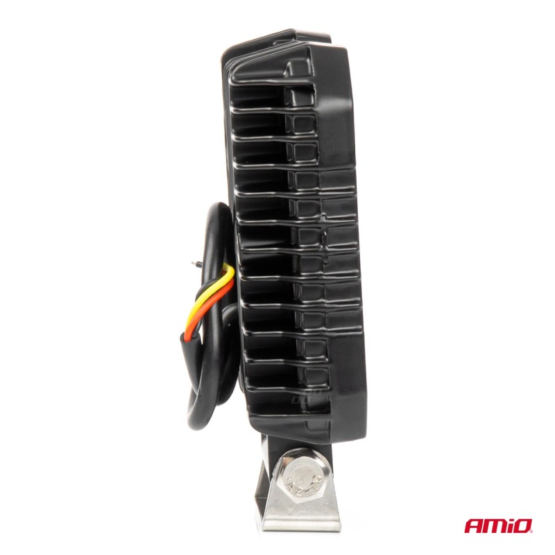 Amio - LED Λάμπα Εργασίας 42W 4200lm 6500K με Προειδοποιητικό Φως (Λευκό + Κίτρινο) – 9–36V Spot Αλουμινένια - 1 τεμ. - (04418/AM)