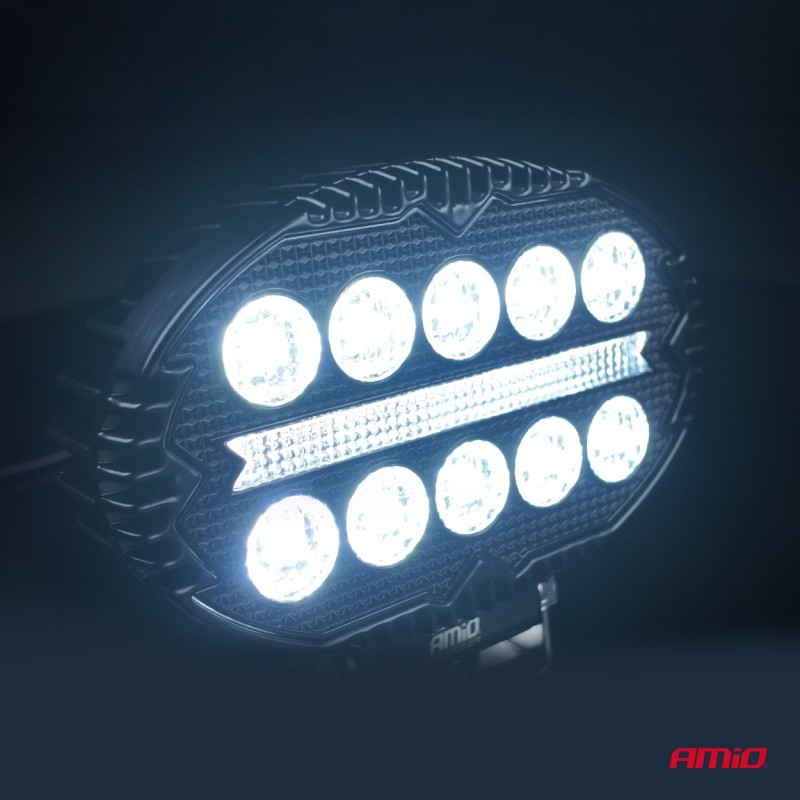 Amio - Προβολέας Εργασίας LED AWL77 45W 3000lm 6500K με Λευκό + Κίτρινο φώς προειδοποίησης  9/36V - 1 τεμ. (04421/AM)
