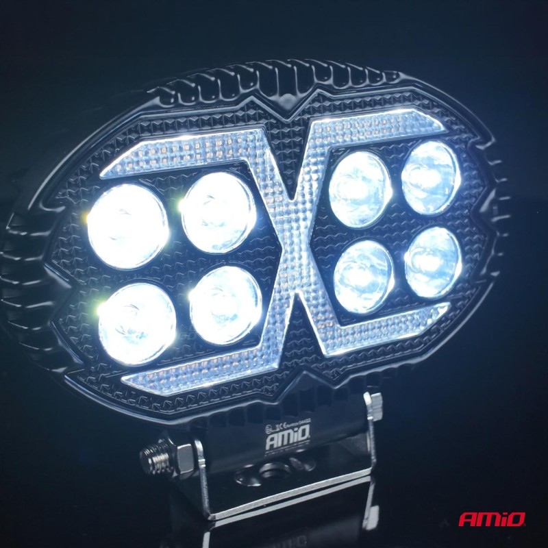 Amio - Προβολέας Εργασίας LED AWL78 SPOT 45W 2400lm 6500K με Λευκό + Κίτρινο φώς προειδοποίησης  9/36V - 1 τεμ. (04422/AM)