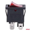 Amio - Διακόπτης Rocker 12/24V 20A με Κόκκινο Φωτισμό – Για Οχήματα & Βιομηχανικές Εφαρμογές - 1 τεμ. (04440/AM)