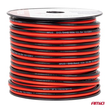 Amio - Δίδυμο Καλώδιο CCA 2×2,5mm² 50m - 1 τεμ. (04460/AM)