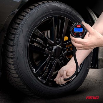 Amio - Ψηφιακό Μανόμετρο Πίεσης Ελαστικών 17 bar με Σωλήνα & Βαλβίδα Εκτόνωσης - 1τεμ. (04465/AM)