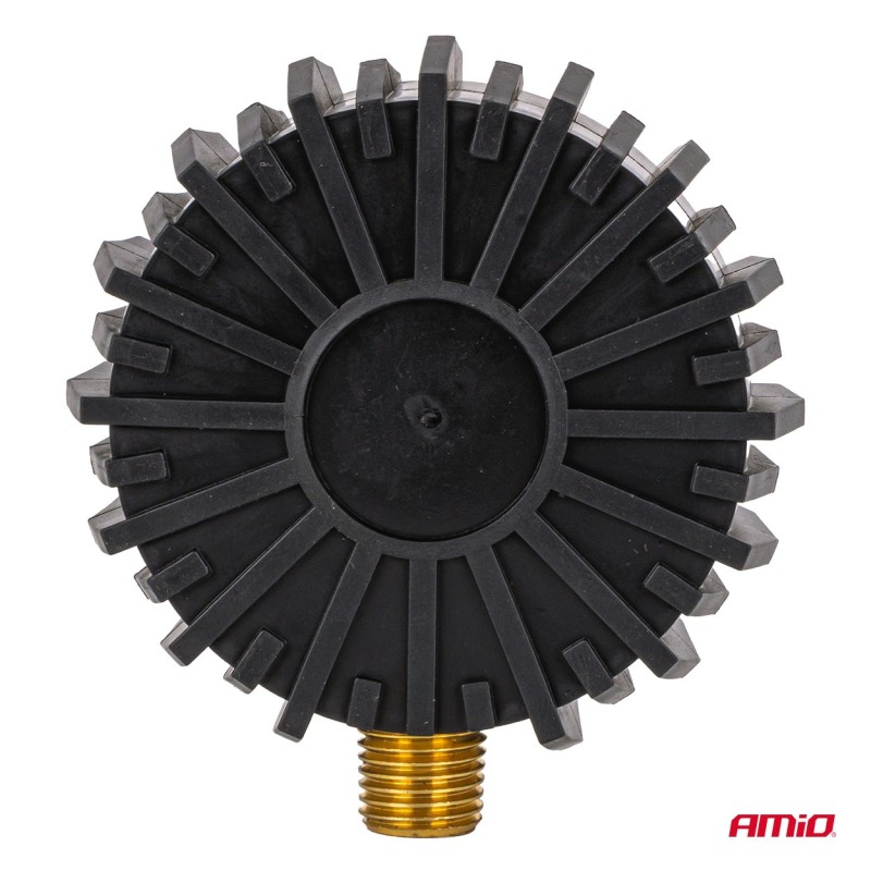 Amio - Επαγγελματικό μηχανικό μανόμετρο πίεσης ελαστικών 16 bar με λαστιχένια προστασία – Αναλογική ένδειξη -1 τεμ. (04467/ΑΜ)