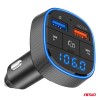 Amio - FM Transmitter Αναπτήρα τύπου FMT01 τάση λειτουργίας για Επιβατικά Αυτοκίνητα και Φορτηγά με 2xUSB Type-A για Επιβατικά Αυτοκίνητα και Φορτηγά - 1 τεμ. (04648/AM)
