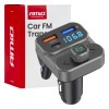 Amio - FM Transmitter Αναπτήρα τύπου FMT02 τάση λειτουργίας 12-24V με 2xUSB Type-A και 1xUSB Type-C για Επιβατικά Αυτοκίνητα και Φορτηγά - 1 τεμ. (04649/AM)