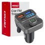 Amio - FM Transmitter Αναπτήρα τύπου FMT02 τάση λειτουργίας 12-24V με 2xUSB Type-A και 1xUSB Type-C για Επιβατικά Αυτοκίνητα και Φορτηγά - 1 τεμ. (04649/AM)