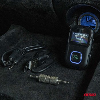 Amio - Bluetooth Δέκτης (Receiver) BTR-03 για Ασύρματη Μετάδοση Ήχου με υποδοχή Mini Jack 3.5mm και Οθόνη LCD - 1 τεμ. (04659/AM)