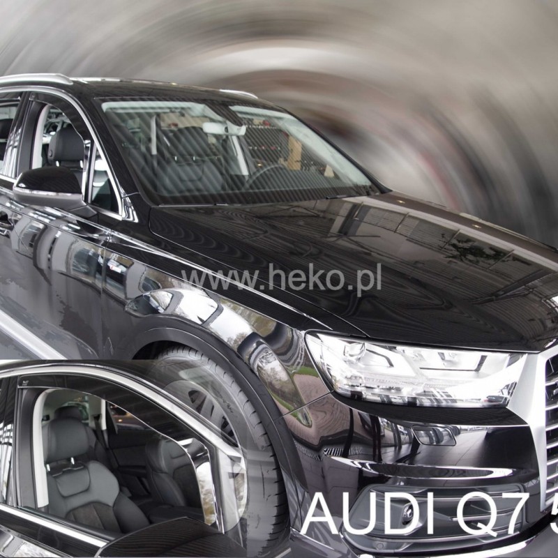ΑΝΕΜΟΘΡΑΥΣΤΕΣ ΓΙΑ AUDI Q7 5D 2015+  ΣΕΤ ΑΥΤΟΚΙΝΗΤΟΥ ΑΠΟ ΕΥΚΑΜΠΤΟ ΦΙΜΕ ΠΛΑΣΤΙΚΟ HEKO - 4 ΤΕΜ.