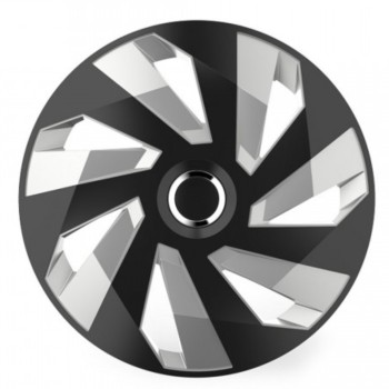 ΤΑΣΙΑ 15" HUBCAP VECTOR RC SILVER BLACK AMIO- ΣΕΤ 4 ΤΕΜ. ΣΕ ΚΟΥΤΙ