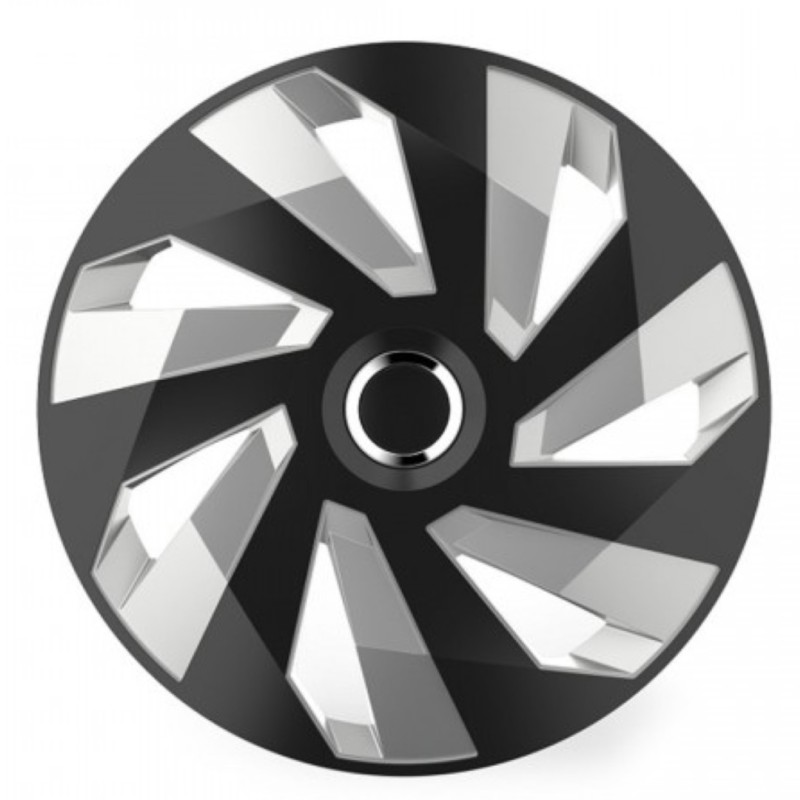 ΤΑΣΙΑ 15" HUBCAP VECTOR RC SILVER BLACK AMIO- ΣΕΤ 4 ΤΕΜ. ΣΕ ΚΟΥΤΙ