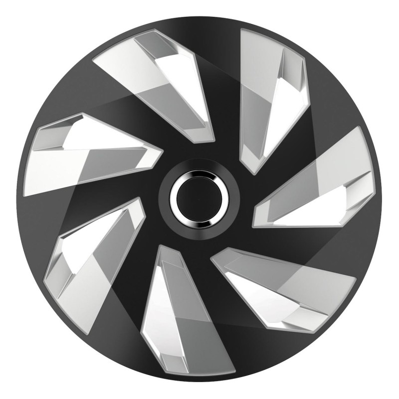 ΤΑΣΙΑ 16" HUBCAP VECTOR RC SILVER BLACK AMiO- 4 ΤΕΜ.