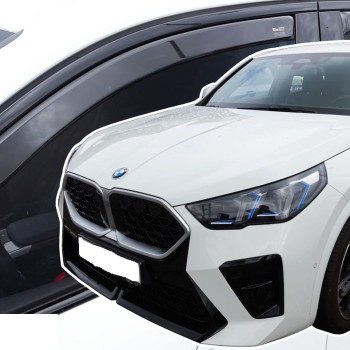 Heko - Ανεμοθραύστες για BMW IX2 5 Doors 2023+ Σετ Αυτοκινήτου Απο Εύκαμπτο Φιμέ Πλαστικό - 4 τεμ. (ΑΝΕΜ.SET11011-1)