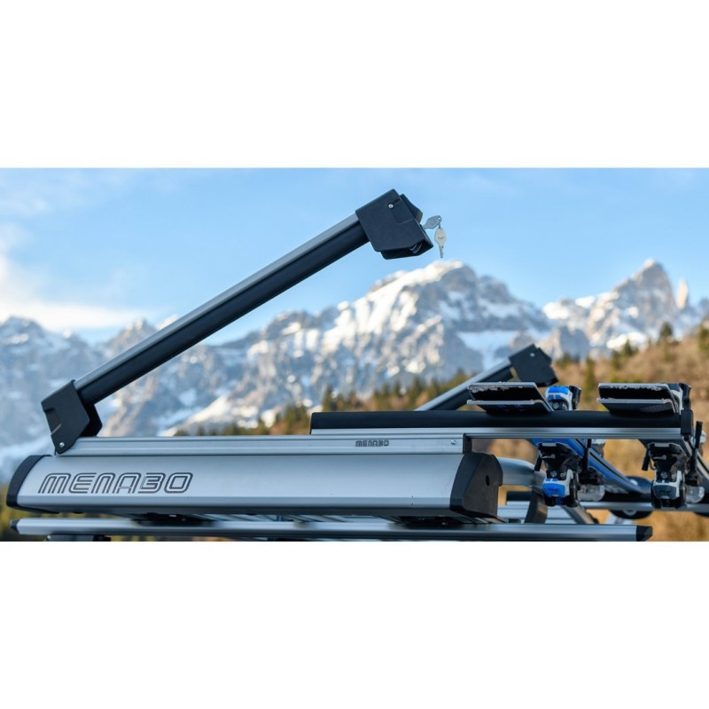 ΒΑΣΗ ΣΚΙ ΟΡΟΦΗΣ ΑΛΟΥΜΙΝΙΟΥ YELO 6 MENABO (6 ΖΕΥΓΑΡΙΑ ΣΚΙ /4 SNOWBOARD) ME SLIDER