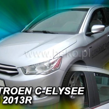 ΑΝΕΜΟΘΡΑΥΣΤΕΣ ΓΙΑ CITROEN C-ELYSEE 4D 2013+ ΣΕΤ ΑΥΤΟΚΙΝΗΤΟΥ ΑΠΟ ΕΥΚΑΜΠΤΟ ΦΙΜΕ ΠΛΑΣΤΙΚΟ HEKO - 4 ΤΕΜ.