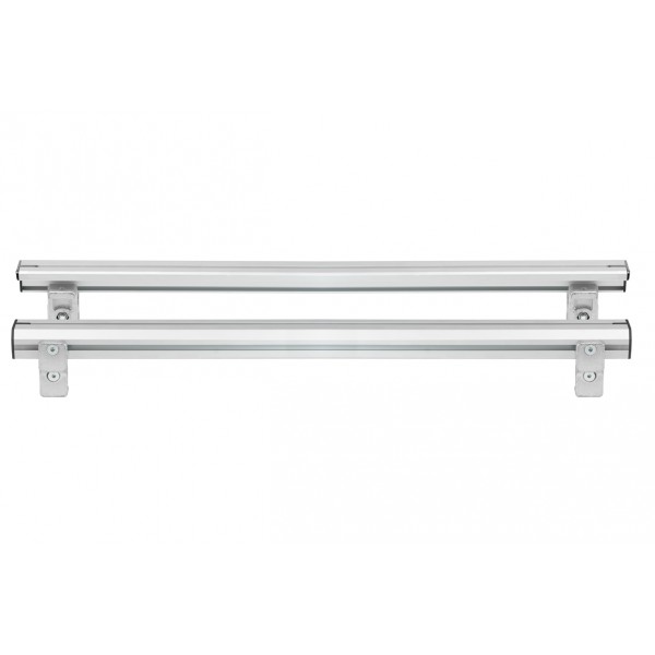 ΒΑΣΕΙΣ ΣΤΗΡΙΞΗΣ ΑΛΟΥΜΙΝΙΟΥ TBR FIXING PROFILE KIT XL 146,6 cm ΣΕ ΑΣΗΜΙ ΧΡΩΜΑ ΜΕ ΥΠΟΔΟΧΕΣ T-SYSTEM ΓΙΑ ΜΠΑΡΕΣ TBR ΚΑΡΟΤΣΑΣ ΣΕ PICKUP ΚΑΙ ΑΓΡΟΤΙΚΑ ΟΧΗΜΑΤΑ MENABO - 2 ΤΕΜ.