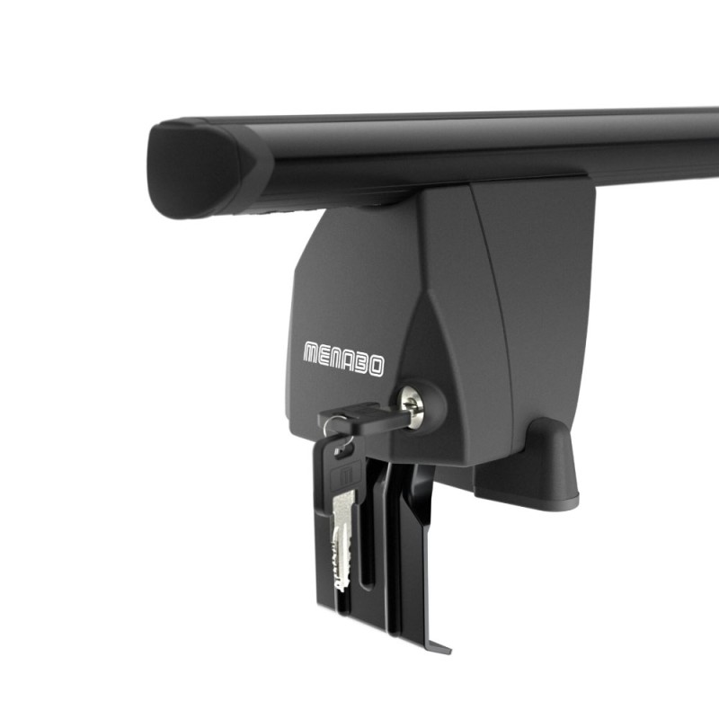 TESLA MODEL Y 2019+ OE ΜΠΑΡΕΣ ΟΡΟΦΗΣ ΑΛΟΥΜΙΝΙΟΥ ΜΕ ΑΚΡΑ &  ΚΛΕΙΔΑΡΙΑ 137cm MENABO 2ΤΕΜ.