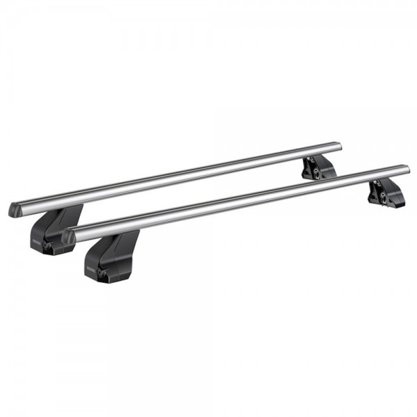 ΜΠΑΡΕΣ ΟΡΟΦΗΣ ΑΛΟΥΜΙΝΙΟΥ OMEGA LARGE 130 cm ΜΕ ΚΑΠΑΚΙΑ ΣΕ ΑΣΗΜΙ ΧΡΩΜΑ ΓΙΑ ΑΠΛΗ ΟΡΟΦΗ MENABO - 2 ΤΕΜ.