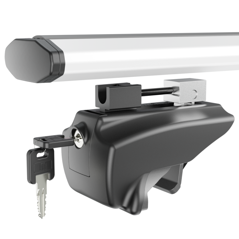 ΜΠΑΡΕΣ ΟΡΟΦΗΣ ΑΛΟΥΜΙΝΙΟΥ BLADE L SILVER 127cm ΜΕ ΑΚΡΑ GAMMA FLAT ΓΙΑ FLUSH / STANDARD RAILS MENABO - 2 ΤΕΜ.