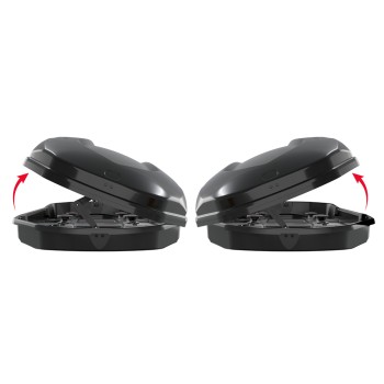 ΜΠΑΓΚΑΖΙΕΡΑ ΟΡΟΦΗΣ SATELLITE 600 DUO BLACK MΕ ΔΙΠΛΟ ΑΝΟΙΓΜΑ ΣΕ ΜΑΥΡΟ ΧΡΩΜΑ ΜΕ ΓΥΑΛΙΣΤΕΡΗ ΥΦΗ MENABO - 1 ΤΕΜ.