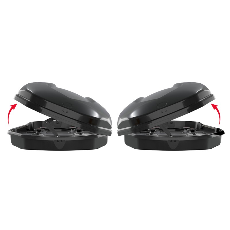 ΜΠΑΓΚΑΖΙΕΡΑ ΟΡΟΦΗΣ SATELLITE 600 DUO BLACK MΕ ΔΙΠΛΟ ΑΝΟΙΓΜΑ ΣΕ ΜΑΥΡΟ ΧΡΩΜΑ ΜΕ ΓΥΑΛΙΣΤΕΡΗ ΥΦΗ MENABO - 1 ΤΕΜ.