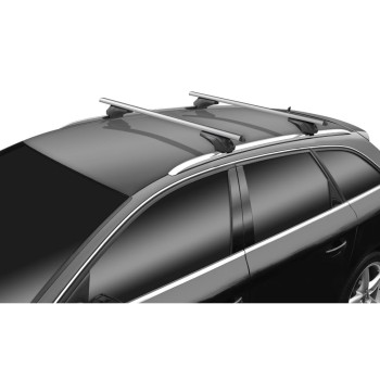 ΜΠΑΡΕΣ ΑΛΟΥΜΙΝΙΟΥ ARIEM 118,5 cm ΣΕ ΑΣΗΜΙ ΧΡΩΜΑ ΓΙΑ ΟΡΟΦΗ ΜΕ FLUSH ΚΑΙ RAISED RAILS MENABO - 2 ΤΕΜ.