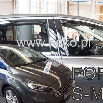 ΑΝΕΜΟΘΡΑΥΣΤΕΣ ΓΙΑ FORD S-MAX 2016+ ΣΕΤ ΑΥΤΟΚΙΝΗΤΟΥ ΑΠΟ ΕΥΚΑΜΠΤΟ ΦΙΜΕ ΠΛΑΣΤΙΚΟ HEKO - 4 ΤΕΜ.