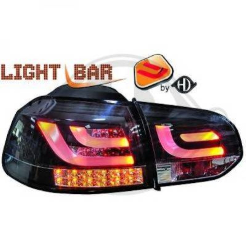 ΦΑΝΑΡΙΑ ΓΙΑ VW GOLF 6 3/5D 10.08+ BLACK LIGHTBAR DIEDERICHS
