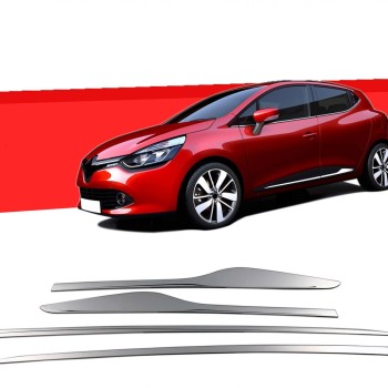 ΔΙΑΚΟΣΜΗΤΙΚΗ ΦΑΣΑ ΠΟΡΤΑΣ ΧΡΩΜΙΟ ΜΕΤΑΛΛΙΚH S-DIZAYN ΓΙΑ RENAULT CLIO 5D 2012+ -4 TEM.