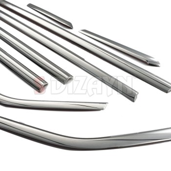 TRIM ΠΑΡΑΘΥΡΩΝ ΑΝΟΞ.ΑΤΣΑΛΙ ΧΡΩΜΙΟ S-DIZAYN ΓΙΑ FORD FOCUS 5D HB 2011+ - 8ΤΕΜ