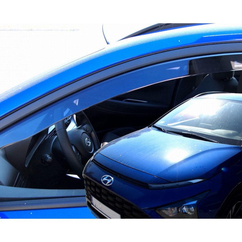 ΑΝΕΜΟΘΡΑΥΣΤΕΣ ΓΙΑ HYUNDAI BAYON 5D 2021+  ΣΕΤ ΑΥΤΟΚΙΝΗΤΟΥ ΑΠΟ ΕΥΚΑΜΠΤΟ ΦΙΜΕ ΠΛΑΣΤΙΚΟ HEKO - 4 ΤΕΜ.