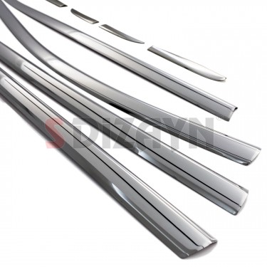 TRIM ΜΑΡΚΕ ΠΑΡΑΘΥΡΩΝ ΑΥΤΟΚΟΛΛΗΤΑ ΧΡΩΜΙΟΥ 8ΤΕΜ. ΓΙΑ RENAULT CLIO IV 5D 2012+