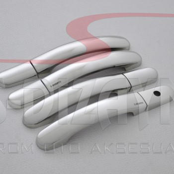 ΧΕΡΟΥΛΙΑ ΠΟΡΤΑΣ ΓΙΑ FORD FIESTA HB 5D 02-09  ΧΡΩΜΙΟ ΜΕΤΑΛΛΙΚΑ 4ΠΟΡΤΕΣ 4ΤΕΜ