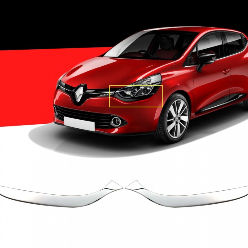 ΜΑΣΚΑΚΙΑ ΦΑΝΑΡΙΩΝ ΓΙΑ RENAULT CLIO 5D 2012+  ΚΑΤΩ ΧΡΩΜΙΟ ΜΕΤΑΛΛΙΚΑ 2ΤΕΜ.