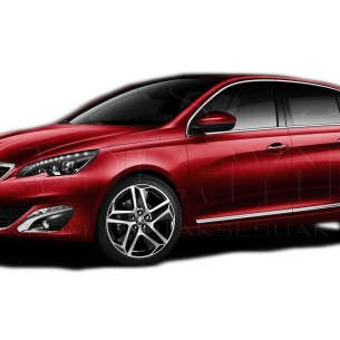 ΠΛΑΙΝΟ ΠΡΟΣΤΑΤΕΥΤΙΚΟ TRIM ΠΟΡΤΑΣ ΑΤΣΑΛΙ+ΠΛΑΣΤΙΚΟ ΧΡΩΜΙΟΓΙΑ PEUGEOT 308 5D HB 2014+ 8ΤΕΜ