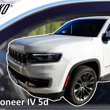 Heko - Ανεμοθραύστες για Jeep Wagoneer IV 5 Doors 2021-2025 Ζευγάρι Απο Εύκαμπτο Φιμέ Πλαστικό - 2 τεμ. (ΑΝΕΜ.19139)