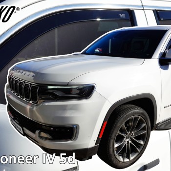 Heko - Ανεμοθραύστες για Jeep Wagoneer IV 5 Doors 2021-2025 Σετ Αυτοκινήτου Απο Εύκαμπτο Φιμέ Πλαστικό - 4 τεμ. (ΑΝΕΜ.SET19140)