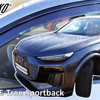 Heko - Ανεμοθραύστες για Audi Q6 E-Tron Sportback 5 Doors 2024+ Ζευγάρι Απο Εύκαμπτο Φιμέ Πλαστικό - 2 τεμ. (ΑΝΕΜ.20201)