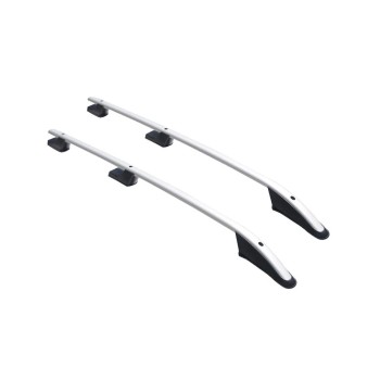 ΠΑΡΑΛΛΗΛΕΣ ΜΠΑΡΕΣ ΟΡΟΦΗΣ ΑΛΟΥΜΙΝΙΟΥ ΑΣΗΜΙ SPORT ΓΙΑ DACIA DOKKER 2012-2021 ΜΕΓΙΣΤΟ ΒΑΡΟΣ ΦΟΡΤΙΟΥ 75KG OMTEC - 2 TEM.