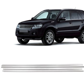 TRIM ΠΑΡΑΘΥΡΩΝ ΑΝΟΞΕΙΔΩΤΟ ΑΤΣΑΛΙ ΧΡΩΜΙΟ ΓΙΑ SUZUKI GRAND VITARA SUV S-DIZAYN - 4ΤΕΜ
