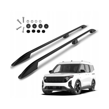 ΠΑΡΑΛΛΗΛΕΣ ΜΠΑΡΕΣ ΟΡΟΦΗΣ ΑΛΟΥΜΙΝΙΟΥ ΣΕ ΜΑΥΡΟ ΧΡΩΜΑ ELEGANCE ΓΙΑ FORD TRANSIT COURIER 2023+ ΜΕΓΙΣΤΟ ΒΑΡΟΣ ΦΟΡΤΙΟΥ 75KG OMTEC - 2 TEM.