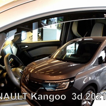 ΑΝΕΜΟΘΡΑΥΣΤΕΣ ΓΙΑ RENAULT KANGOO 3D 2021+  ΖΕΥΓΑΡΙ ΑΠΟ ΕΥΚΑΜΠΤΟ ΦΙΜΕ ΠΛΑΣΤΙΚΟ HEKO - 2 ΤΕΜ.