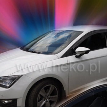 ΑΝΕΜΟΘΡΑΥΣΤΕΣ ΓΙΑ SEAT LEON 3 3D 2013R+  ΖΕΥΓΑΡΙ ΑΥΤΟΚΙΝΗΤΟΥ ΑΠΟ ΕΥΚΑΜΠΤΟ ΦΙΜΕ ΠΛΑΣΤΙΚΟ HEKO - 2 ΤΕΜ.