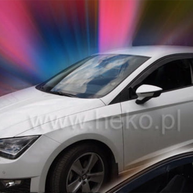 ΑΝΕΜΟΘΡΑΥΣΤΕΣ ΓΙΑ SEAT LEON 3 3D 2013R+  ΖΕΥΓΑΡΙ ΑΥΤΟΚΙΝΗΤΟΥ ΑΠΟ ΕΥΚΑΜΠΤΟ ΦΙΜΕ ΠΛΑΣΤΙΚΟ HEKO - 2 ΤΕΜ.