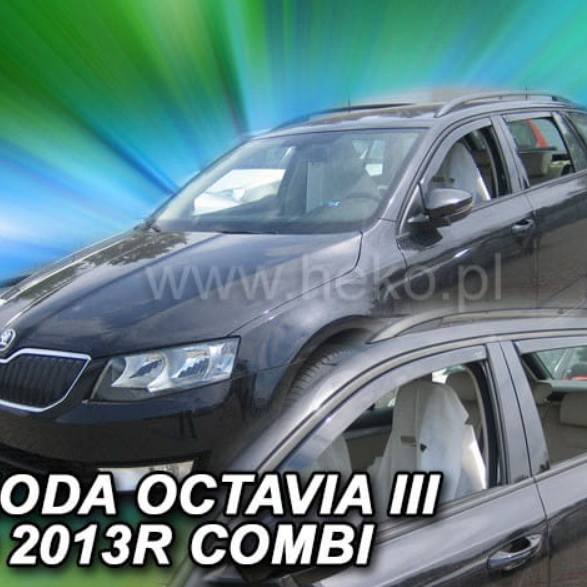 ΑΝΕΜΟΘΡΑΥΣΤΕΣ ΓΙΑ SKODA OCTAVIA 3 A7 2013+ SW / COMBI 5D ΣΕΤ ΑΥΤΟΚΙΝΗΤΟΥ ΑΠΟ ΕΥΚΑΜΠΤΟ ΦΙΜΕ ΠΛΑΣΤΙΚΟ HEKO - 4 ΤΕΜ.