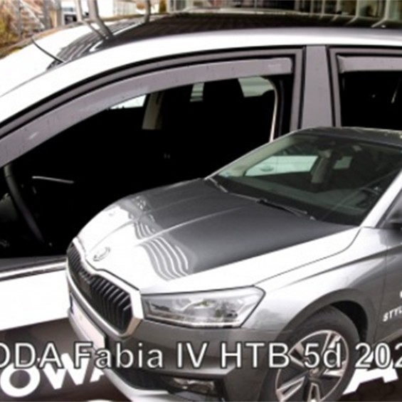 ΑΝΕΜΟΘΡΑΥΣΤΕΣ ΓΙΑ SKODA FABIA HTB 5D 2021+ ΣΕΤ ΑΥΤΟΚΙΝΗΤΟΥ ΑΠΟ ΕΥΚΑΜΠΤΟ ΦΙΜΕ ΠΛΑΣΤΙΚΟ HEKO - 4 ΤΕΜ.