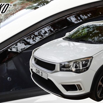 Heko - Ανεμοθραύστες για Dr 3 5 Doors 2018-2022 Ζευγάρι Απο Εύκαμπτο Φιμέ Πλαστικό - 2 τεμ. (ΑΝΕΜ.29135)