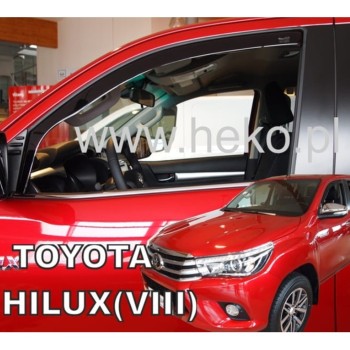 ΑΝΕΜΟΘΡΑΥΣΤΕΣ ΓΙΑ TOYOTA HILUX 4D 2016+ ΖΕΥΓΑΡΙ ΑΠΟ ΕΥΚΑΜΠΤΟ ΦΙΜΕ ΠΛΑΣΤΙΚΟ HEKO - 2 ΤΕΜ.