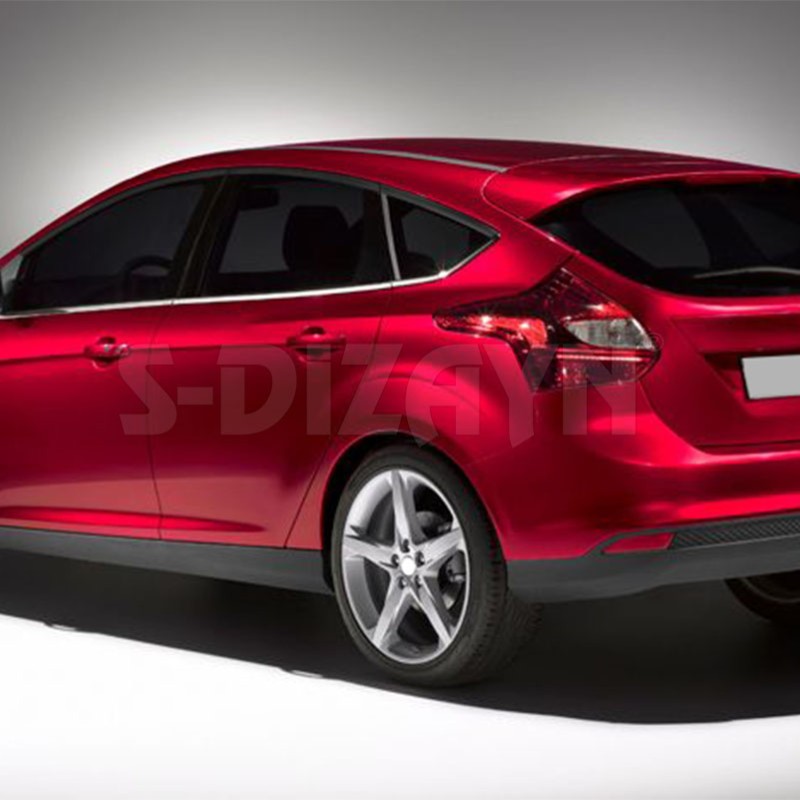 TRIM ΠΑΡΑΘΥΡΩΝ ΑΝΟΞ.ΑΤΣΑΛΙ ΧΡΩΜΙΟ S-DIZAYN ΓΙΑ FORD FOCUS 5D HB 2011+ - 8ΤΕΜ